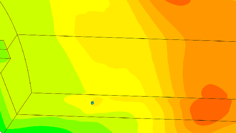 Example of Computational Fluid Dynamics (CFD) modeling representation of a melting furnace