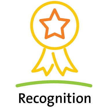 Recognition: ribbon with a star